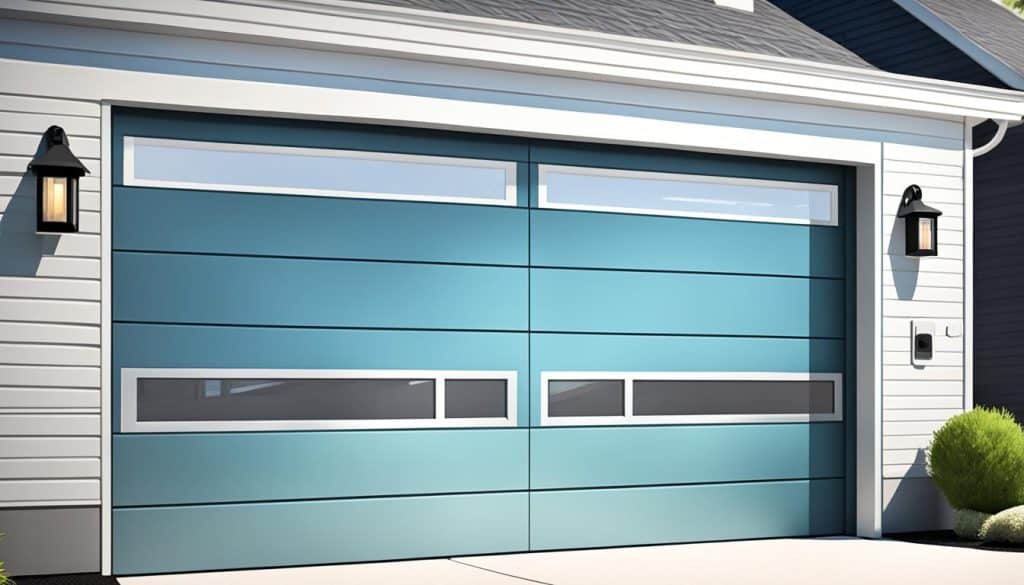 garagedeur met loopdeur en raam