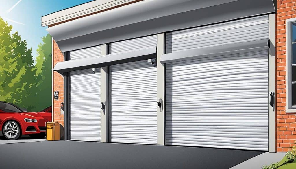 garagedeur met rolpoort