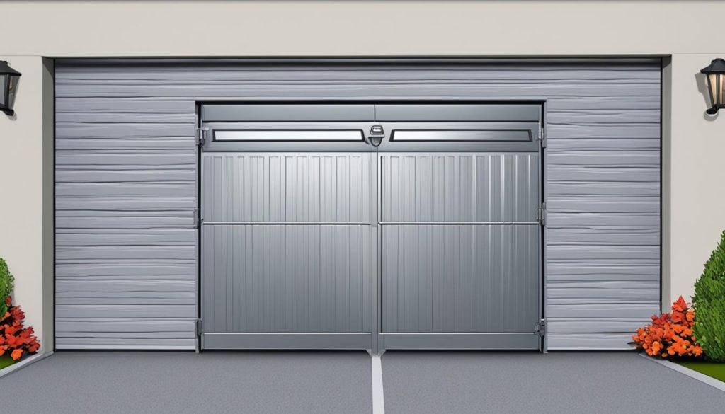 veilige garagepoort met toegangsdeur